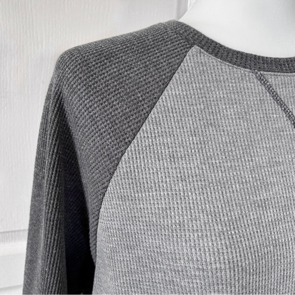 Edikted Me Time Oversized Waffle Top Gray NWOT - Picture 5 of 11